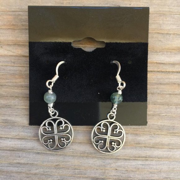 Handmade Stainless Steel Tourmaline Earrings - Picture 1 of 1